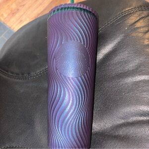 Iridescent Purple Tumbler with Wave Design